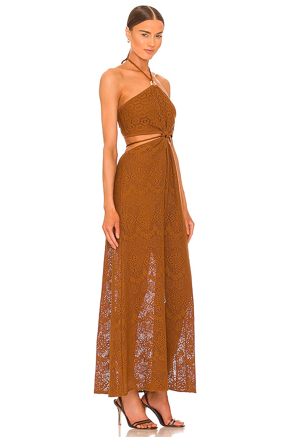 view 2 of 3 VESTIDO GEORGIANA HALTER in Coffee