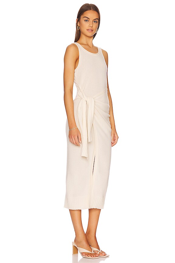view 2 of 3 Flynn Wrap Cashmere Dress in Ivory