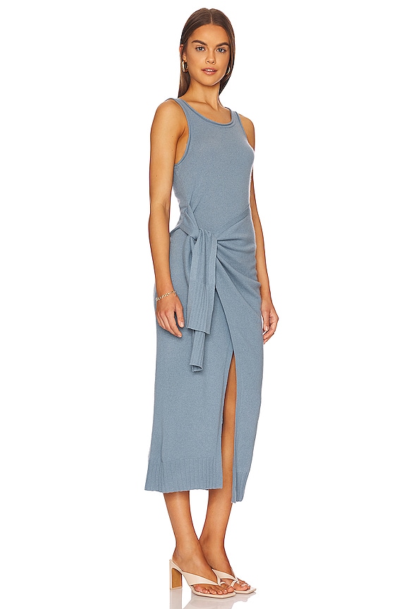 view 2 of 3 Flynn Wrap Cashmere Dress in Slate