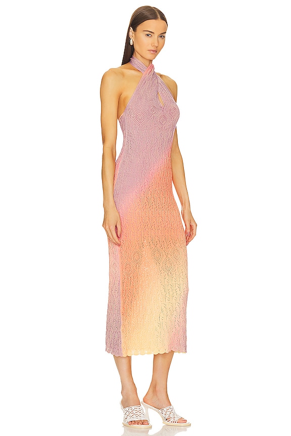 view 2 of 3 VESTIDO MIDI HALTER FELLY in Azalea Ombre