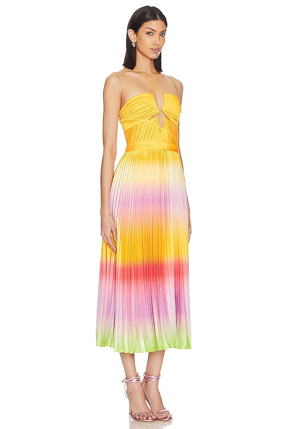 view 2 of 3 VESTIDO MIDI HALTER ANNITA in Spritz Ombre