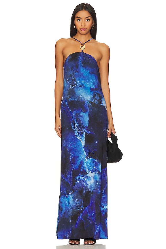 view 1 of 3 Sunnie Gown in Blue Rock Crystal Print