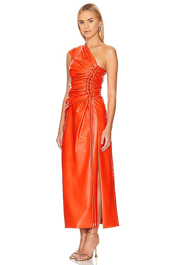 view 2 of 3 Orson One Shoulder Gown in Flame