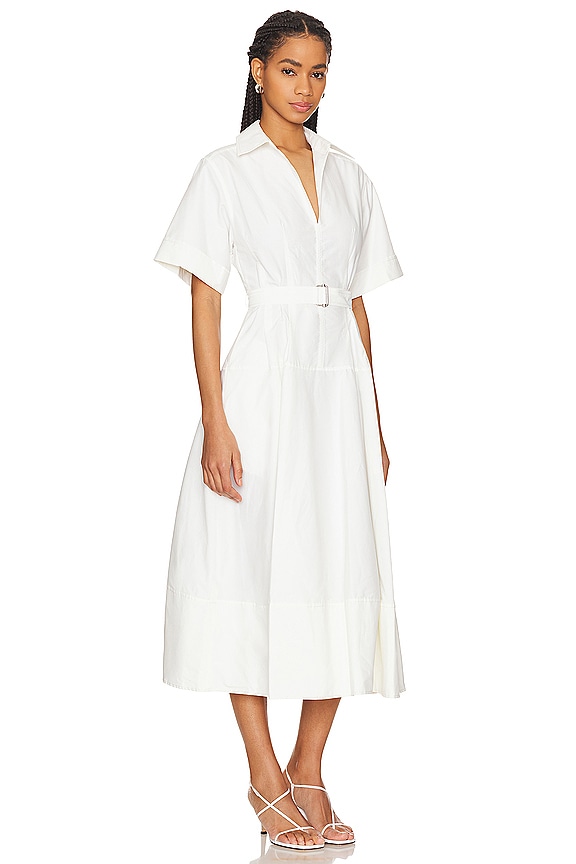 view 2 of 3 Deanna Belted Midi Dress in White
