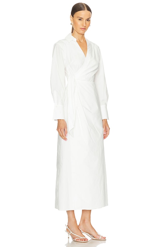 view 2 of 3 Briar Draped Midi Dress in White