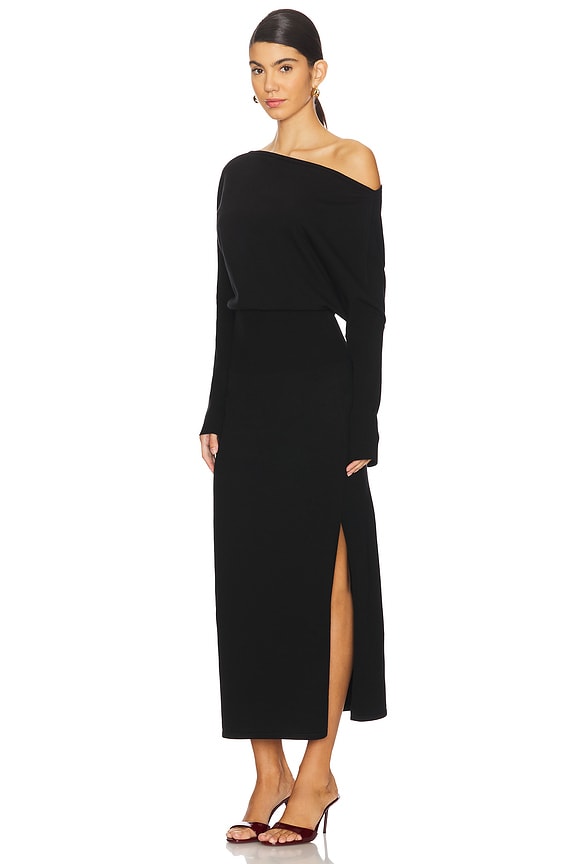 view 2 of 3 Janese Off Shoulder Midi Dress in Black