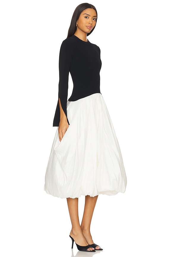 view 2 of 3 KELIE 버블 단 미디 드레스 in Black Multi