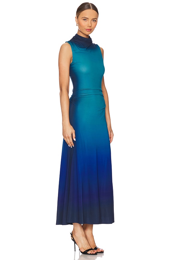 view 2 of 3 Aldina Sleeveless Midi Dress in Chromatic Teal