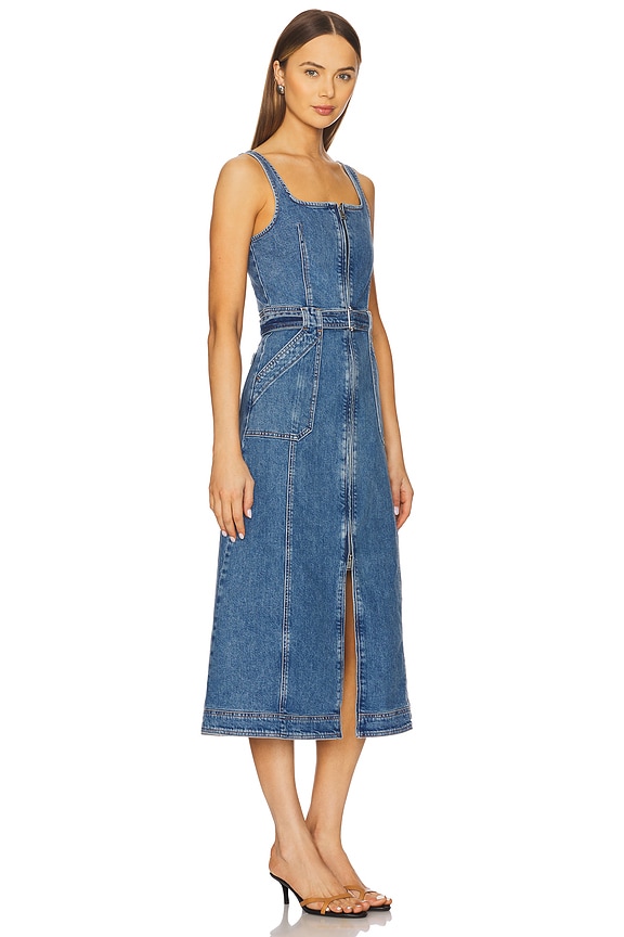 view 2 of 4 Manson Sleeveless Belted Midi Dress in Marine Wash