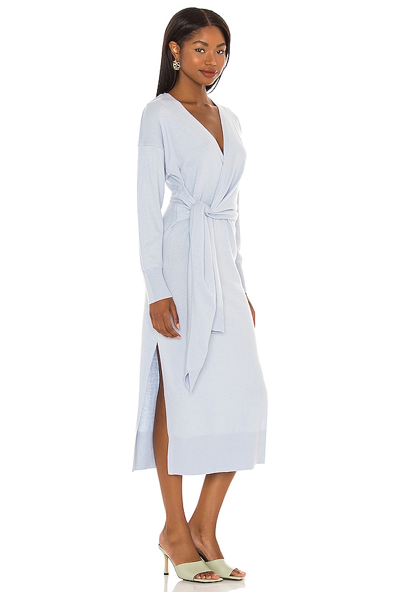 view 2 of 3 Skyla Knit Wrap Dress in Sky
