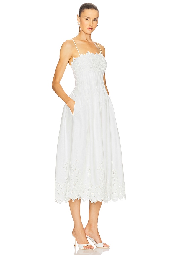 view 2 of 3 Lilianna Lace Midi Dress in White Multi