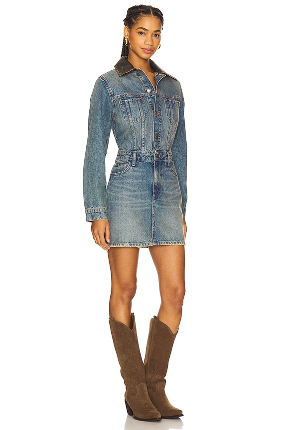 view 2 of 3 Maxella Denim Jacket Mini Dress in Coney Island