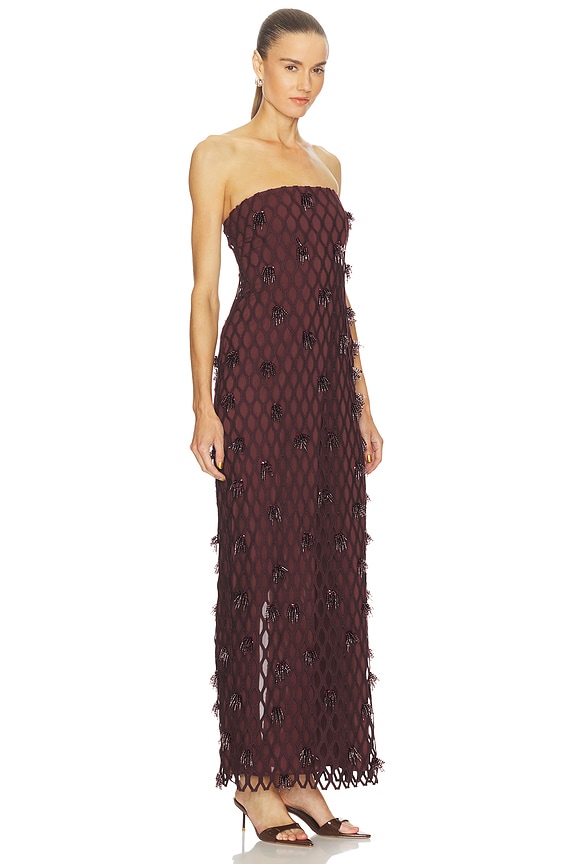 view 2 of 4 Iridessa Bustier Gown in Mahogany