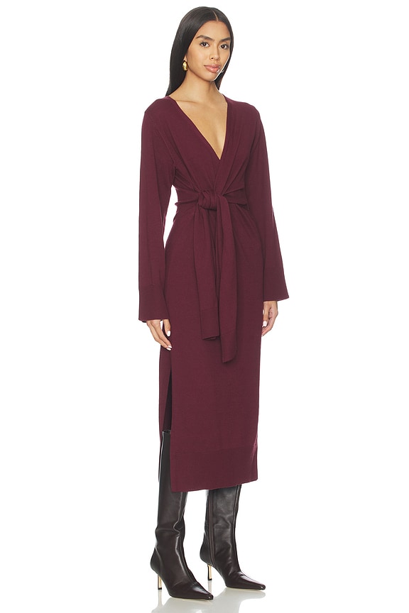 view 2 of 3 Skyla Wrap Dress in Sangria