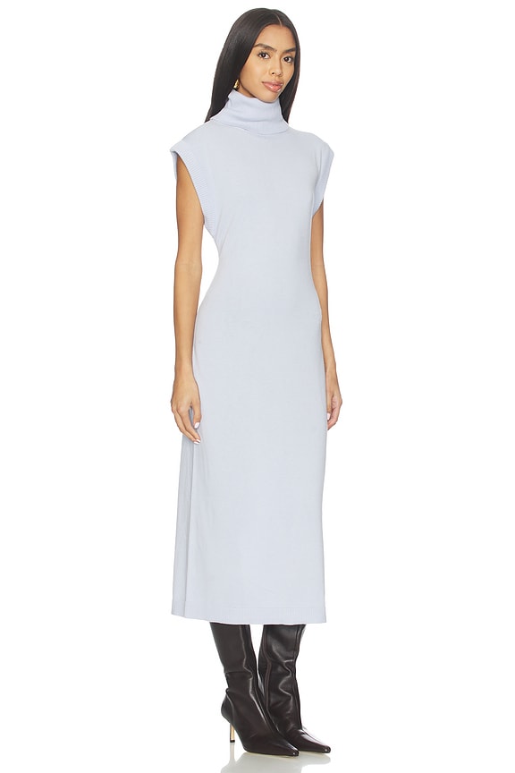 view 2 of 3 VESTIDO CUELLO VUELTO SIN MANGAS in Blue Haze