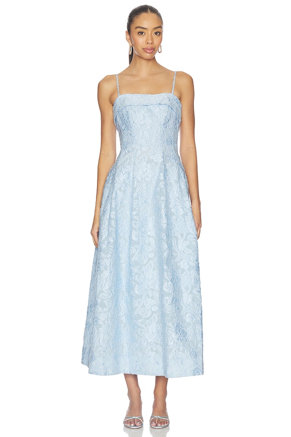 view 2 of 5 VESTIDO MIDI DE JACQUARD VALERIA in Tidepool