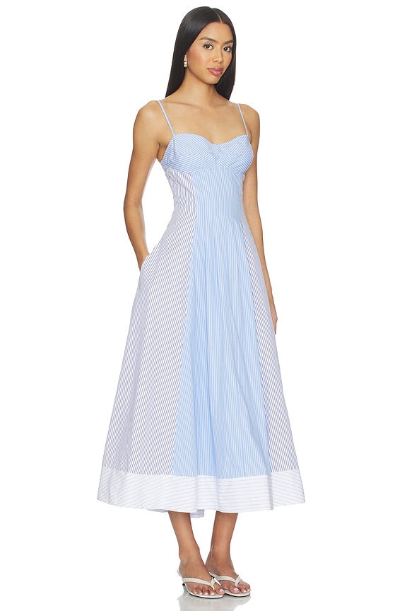 view 2 of 4 Chamberlain Cotton Midi Dress in Periwinkle Multi Stripe