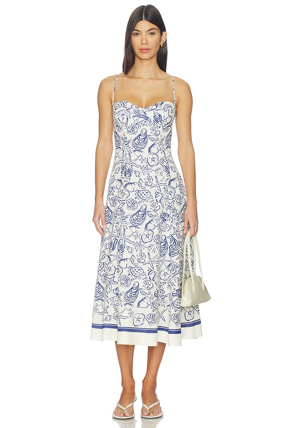 view 1 of 3 VESTIDO MIDI BUSTIER ANALISE in Blueberry