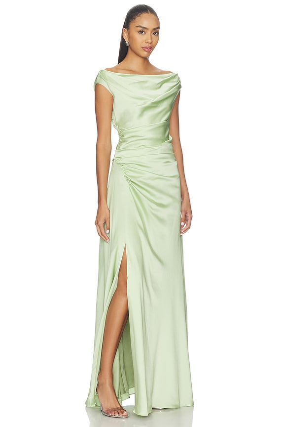 view 2 of 3 VESTIDO DE MANGA CORTA ELINNE in Leaf