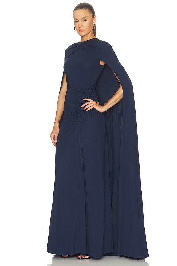 view 2 of 3 Demi Cape Gown in Midnight