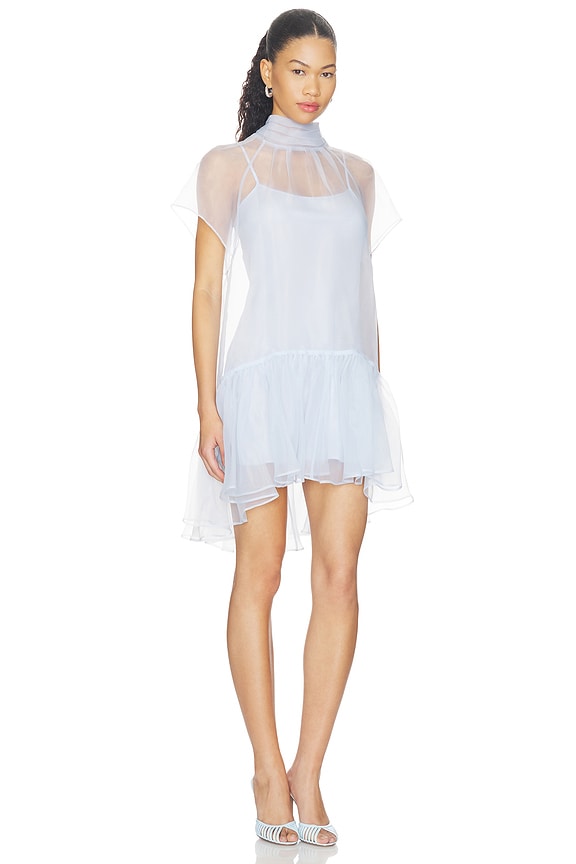 view 2 of 3 Beaux Tiered Mini Dress in Periwinkle Sky