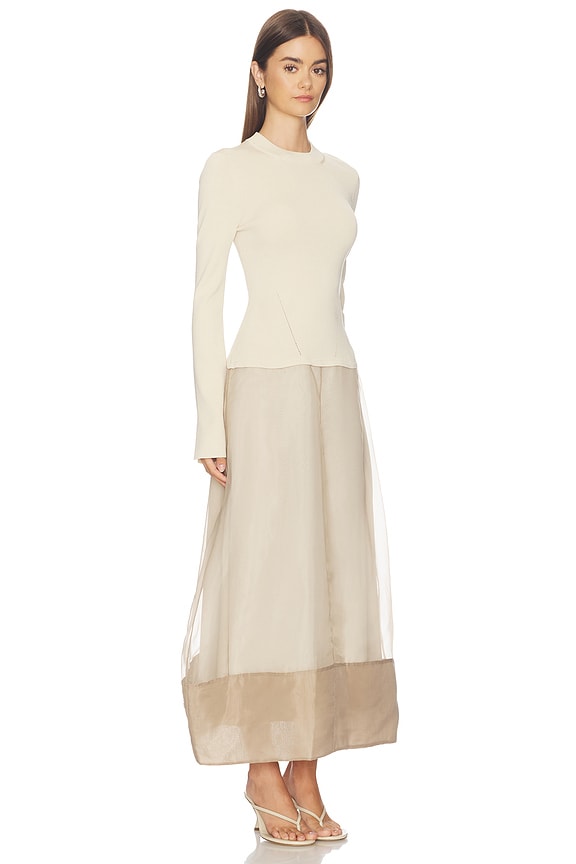 view 2 of 3 Maril Long Sleeve Dress in Oyster