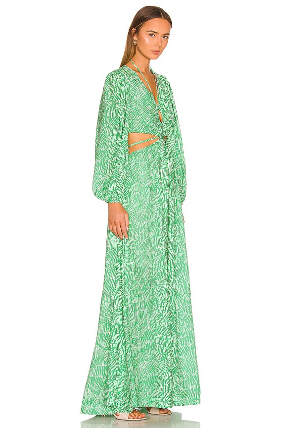 view 2 of 3 ADELAIDE 원피스 in Kelly Abstract Fern