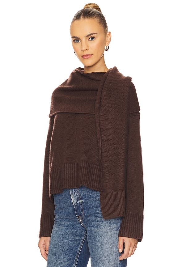 view 2 of 4 SWEAT ÉCHARPE ELSON in Chocolate