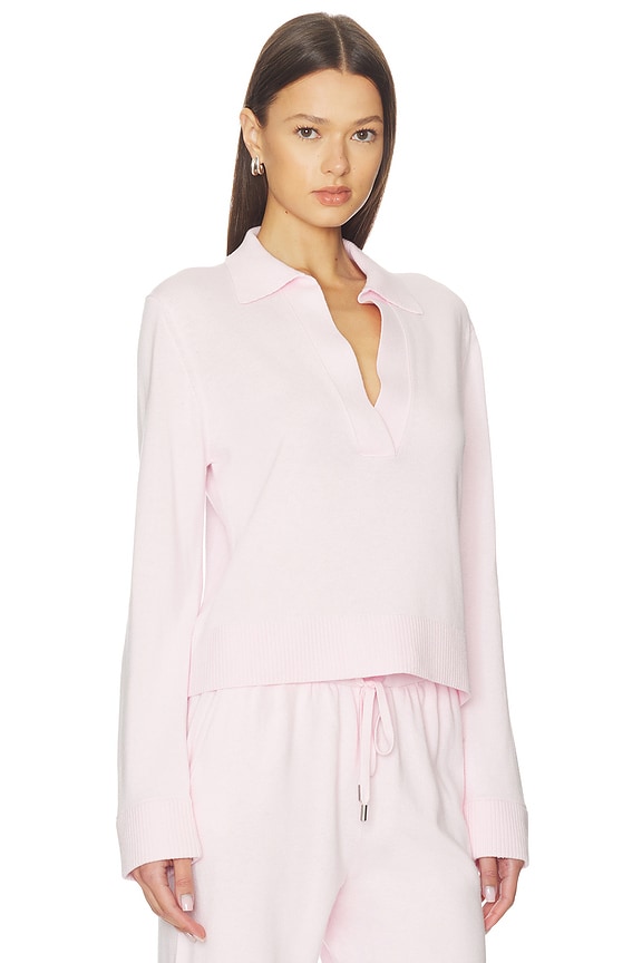 view 2 of 4 Long Sleeve Polo in Ballet Pink