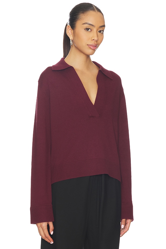 view 2 of 4 Long Sleeve Polo in Sangria