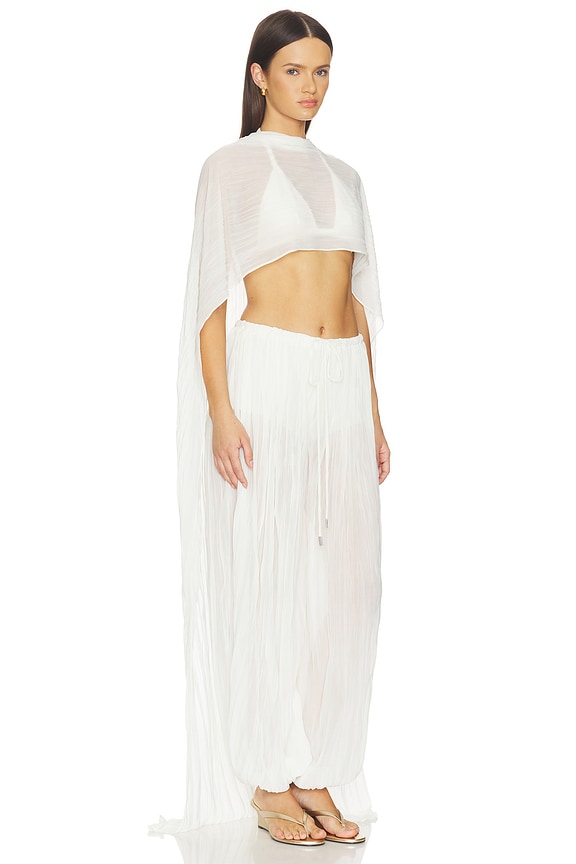 view 2 of 3 Genoa Sheer Jersey Cape in Ivory