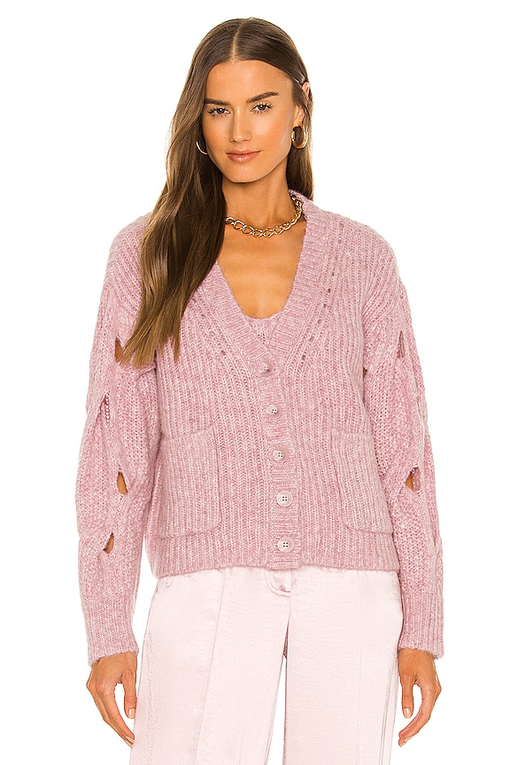 view 2 of 5 Reagan Cardigan in Lilac Melange