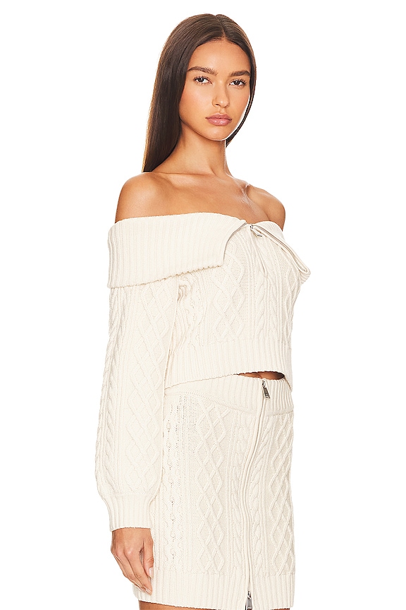 view 2 of 4 Salma Off Shoulder Pullover in Ivory
