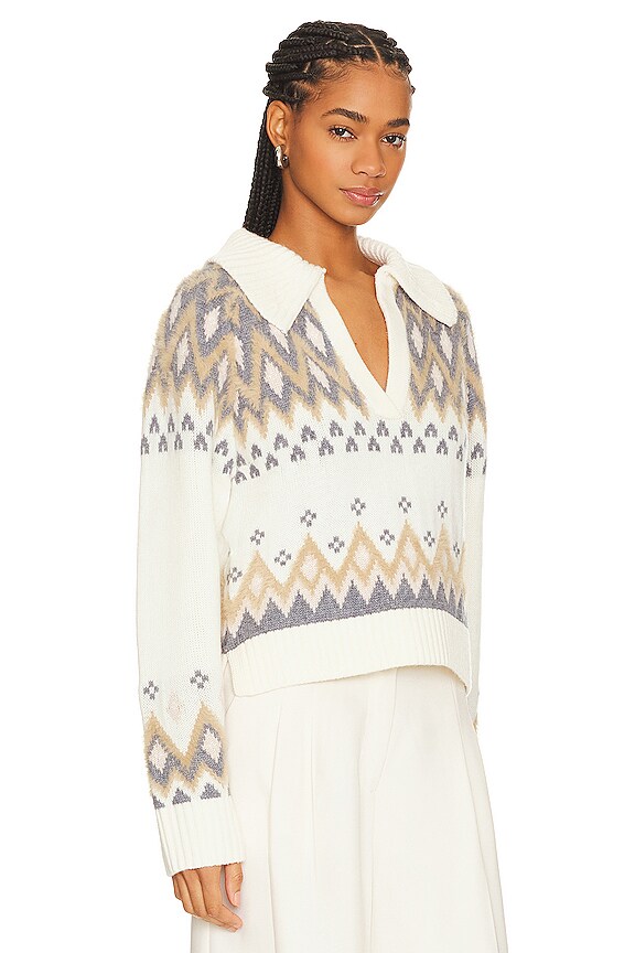 view 2 of 4 Clarence Polo Pullover in Ivory Multi