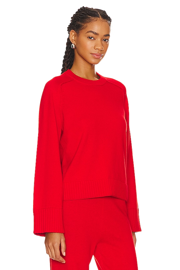 view 2 of 4 Raglan Crewneck Sweater in Vernis Red