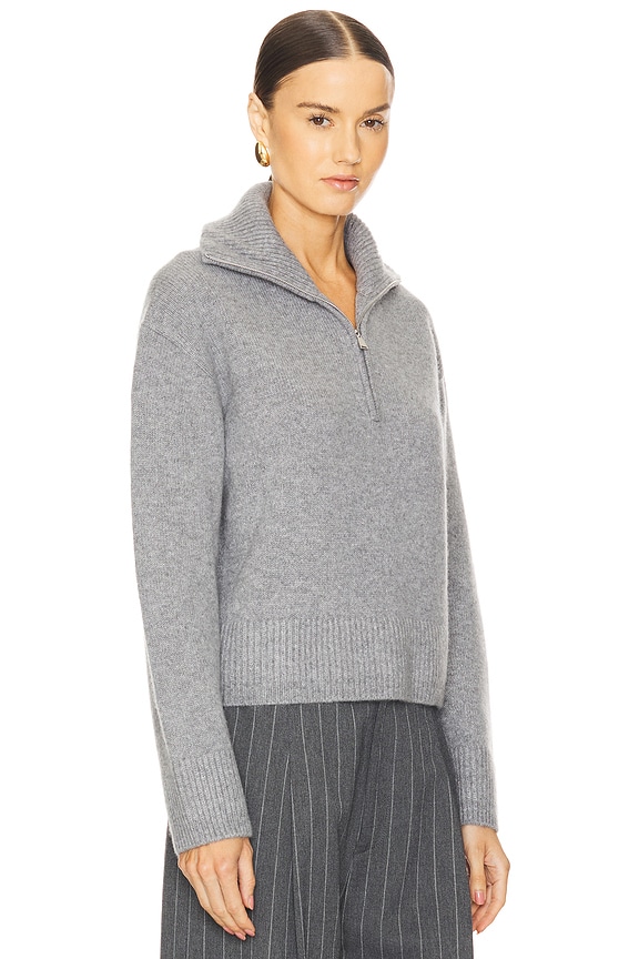 view 2 of 4 Andes Half Zip Pullover in Nickel Melange
