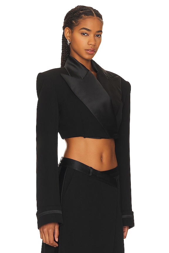 view 2 of 4 VESTE CROPPED CLARE in Black