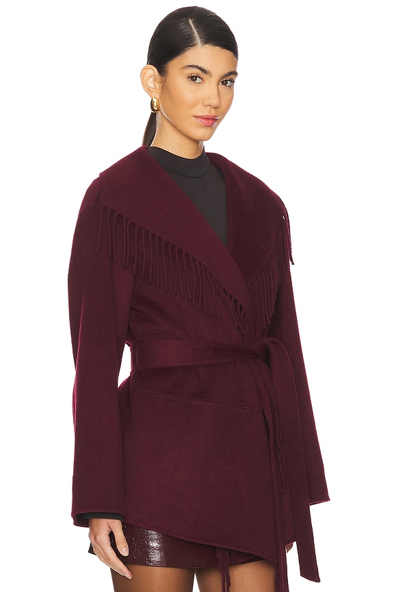 view 2 of 4 Rowen Fringe Jacket in Oxblood