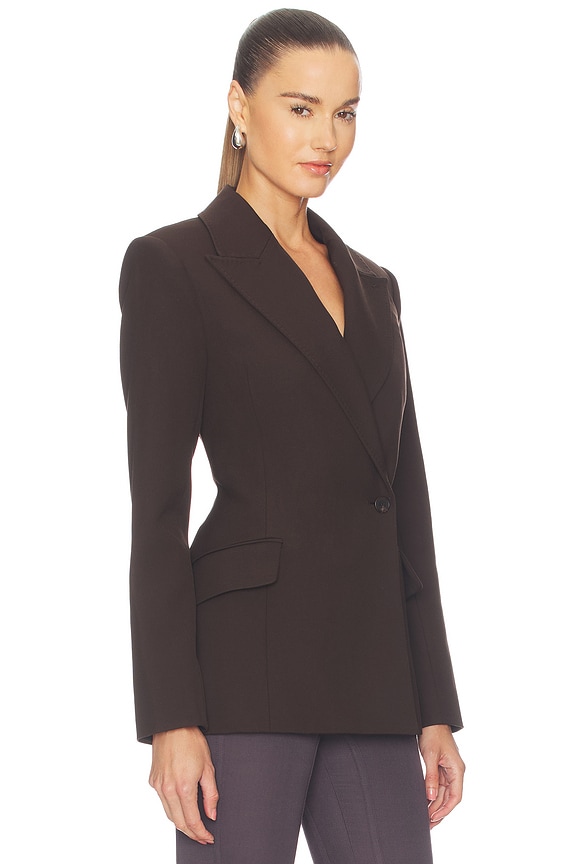 view 2 of 4 Surabhi Hourglass Blazer in Chocolate