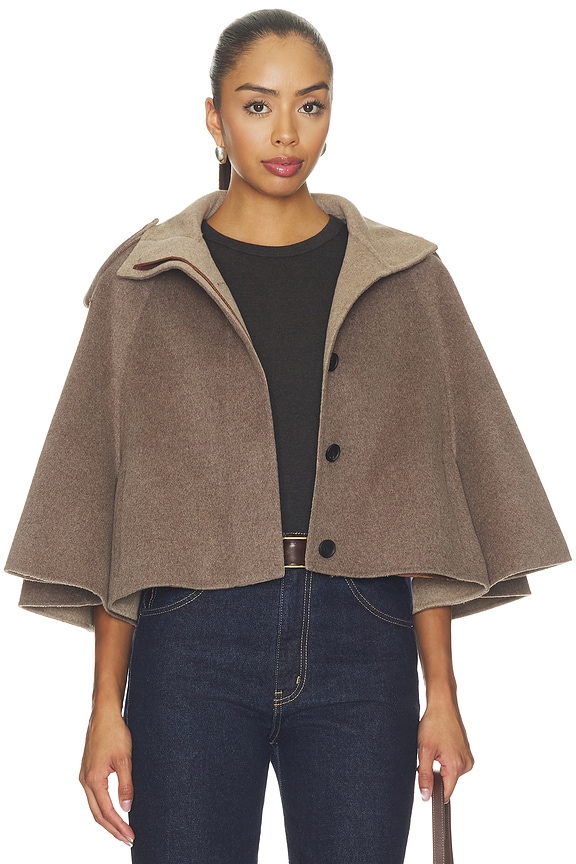 view 2 of 5 Yara Cape Jacket in Mushroom Melange