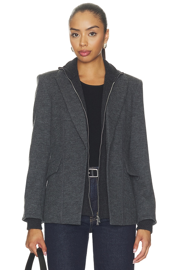 view 2 of 5 Auden Knit Combo Blazer in Dark Charcoal