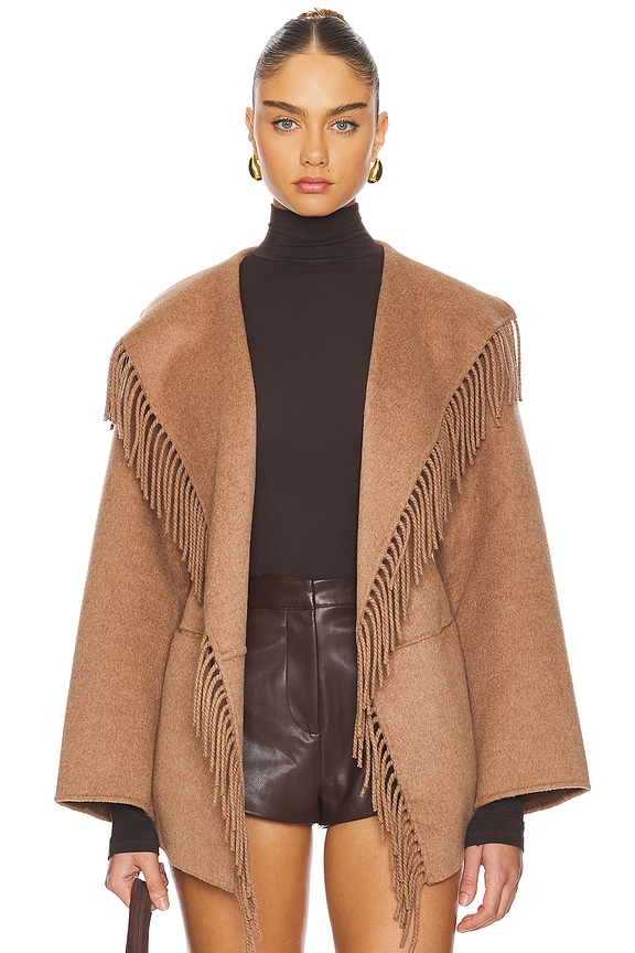 view 2 of 5 Rowen Fringe Lapel Jacket in Camel