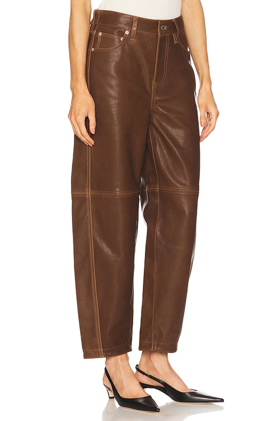 view 2 of 6 Waldon Curved Leg Pant in Cocoa