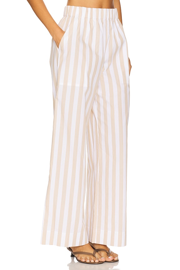 view 2 of 6 Arden Pull On Pant in Sand Stripe