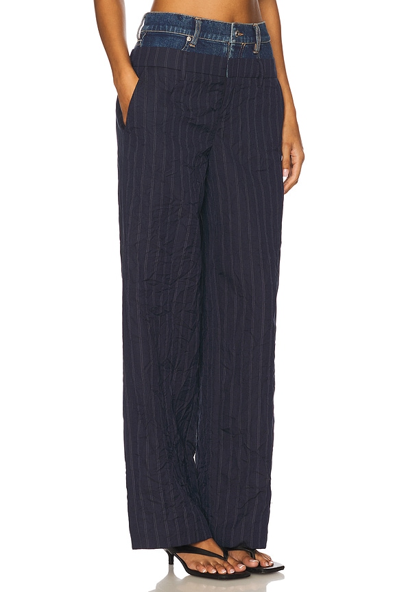 view 2 of 6 Ophelia Double Waistband Combo Pant in Midnight Stripe