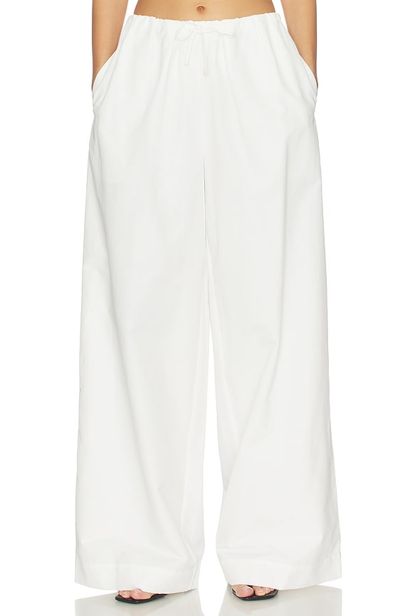 view 1 of 6 Rhea Cotton Wide Leg Pant in White
