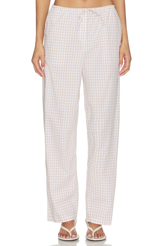 view 1 of 6 PANTALÓN PANT in Sand Gingham