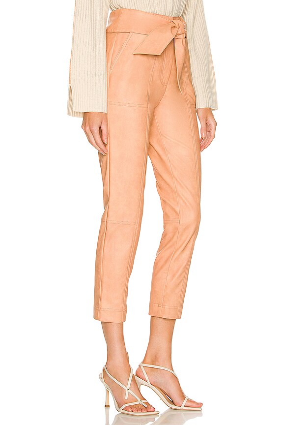 view 2 of 4 Tessa Vegan Leather Pant in Caramel