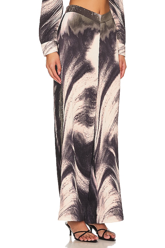 view 2 of 4 Analia Wide Leg Pant in Black Print