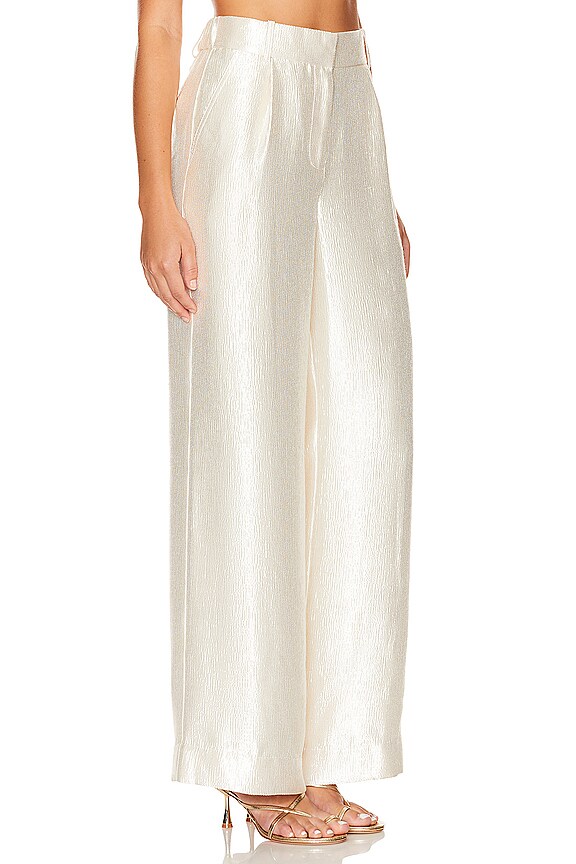 view 2 of 5 PANTALONES DE SATÉN MALCOLM in Cream